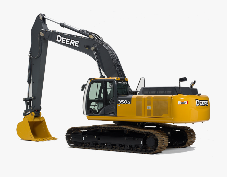 John Deere 350 Excavator, Transparent Clipart