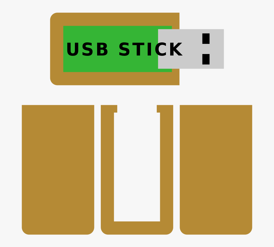 Usb Stick, Original Size For Own Wooden Casing - Colorfulness, Transparent Clipart