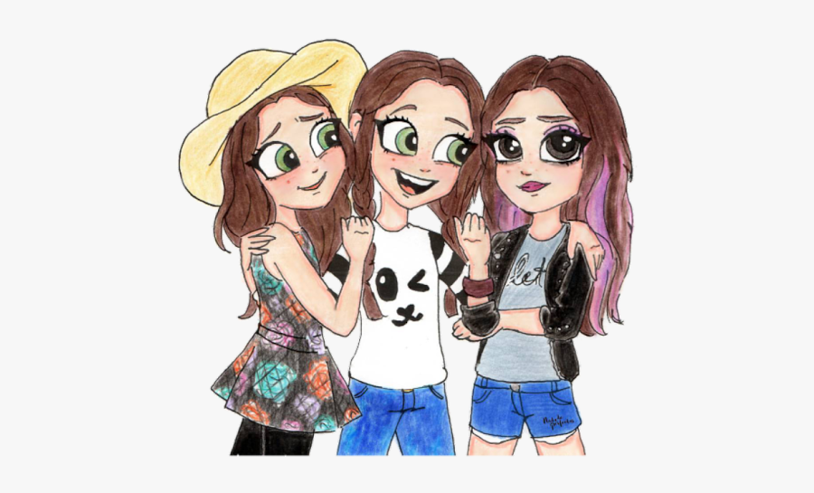 Bestfriend Drawing Beautiful - Easy 3 Bffs Drawing , Free Transparent