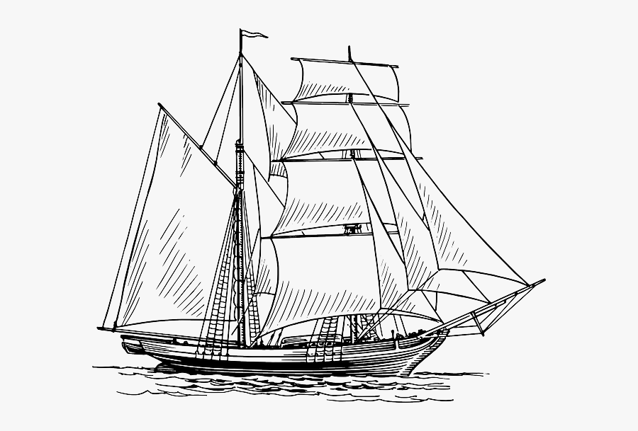 Ship Drawing, Transparent Clipart