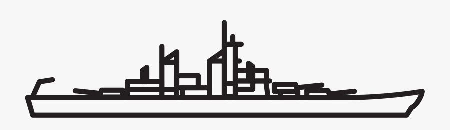 Png Battleship Vector Transparent - Battleship Stencil, Transparent Clipart