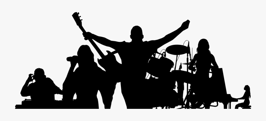 Music Beta - Live Band Silhouette Png, Transparent Clipart