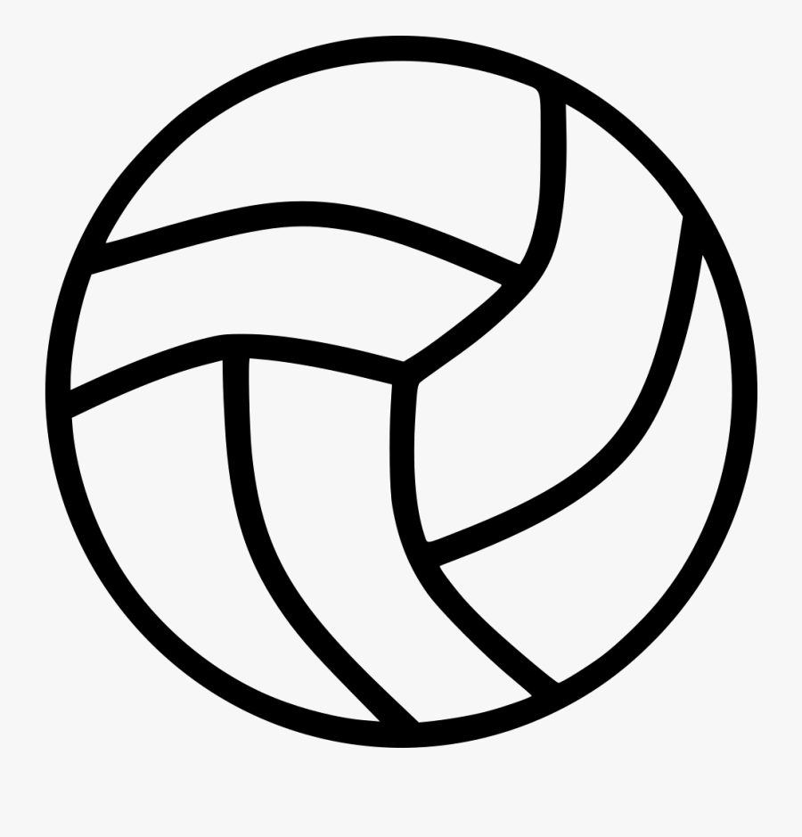 Volleyball Ball - Netball Ball Black And White, Transparent Clipart