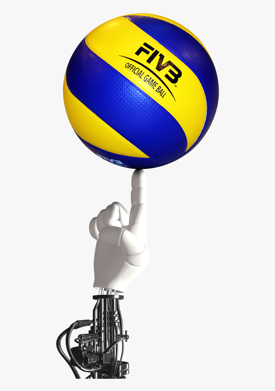 Volleyball Ball Robot Hand Free Picture - Fivb, Transparent Clipart
