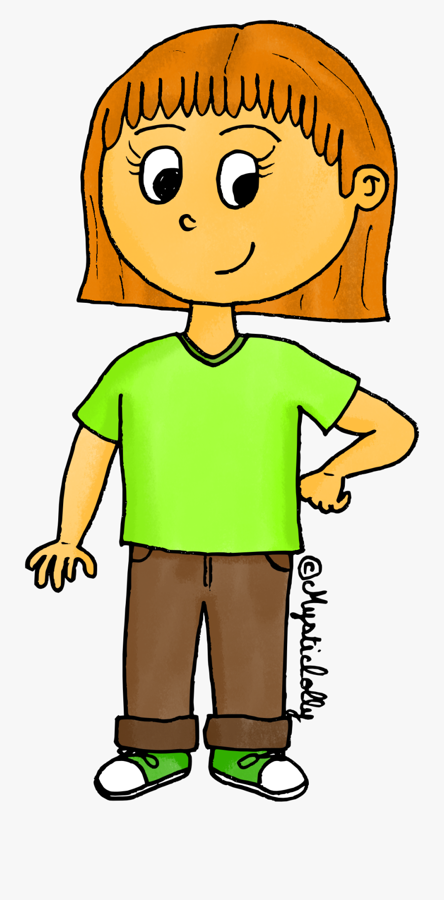 Dessin Fille Mysticlolly, Transparent Clipart