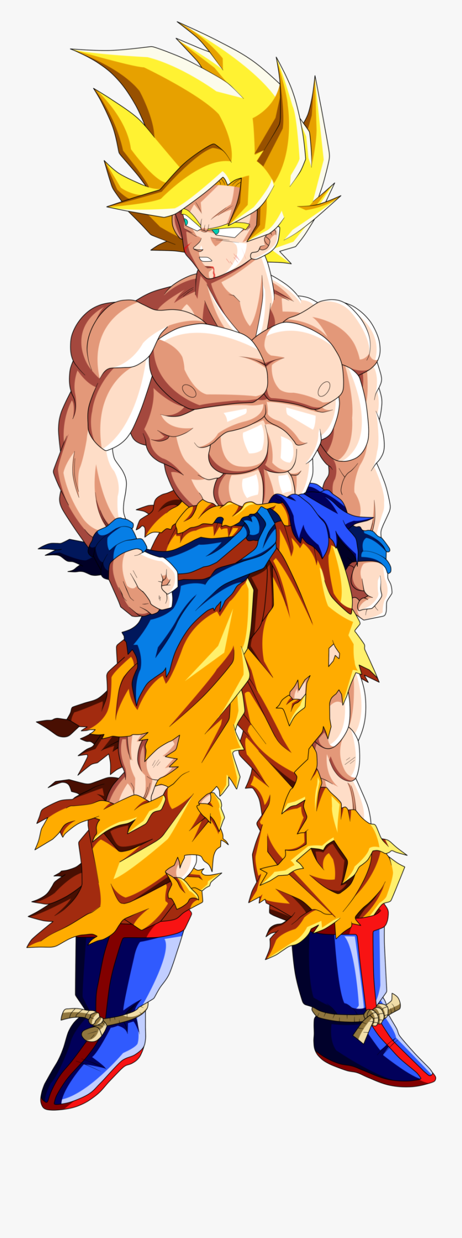 Goku Clipart Gambar - Goku Super Saiyan Muscles, Transparent Clipart