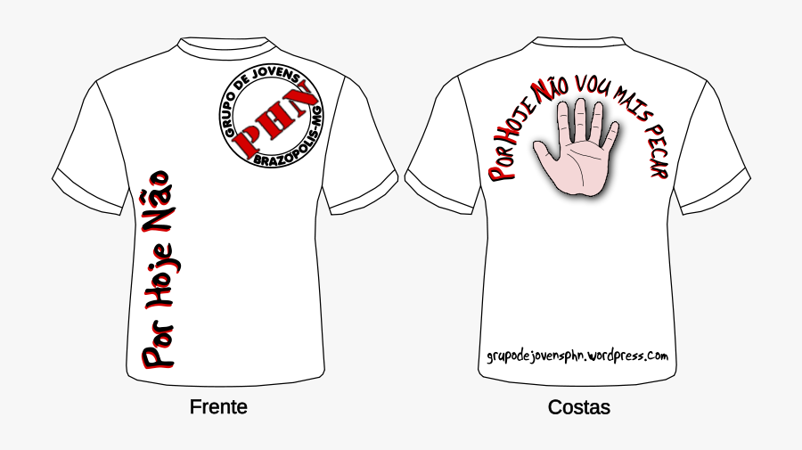 Camiseta Branca Do Grupo De Jovens Phn De Brazópolis-mg - Camisetas Phn, Transparent Clipart
