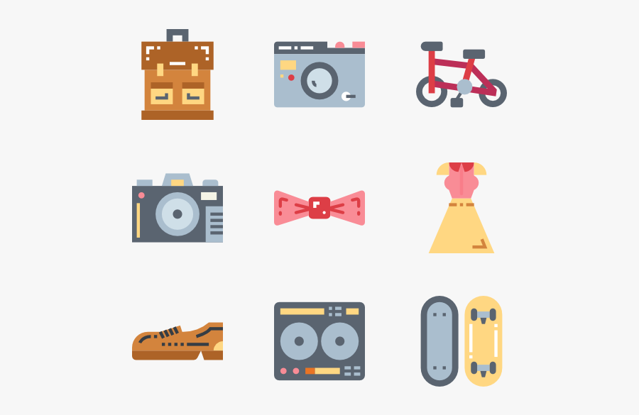 Hipster - Icon Flat Design Png, Transparent Clipart