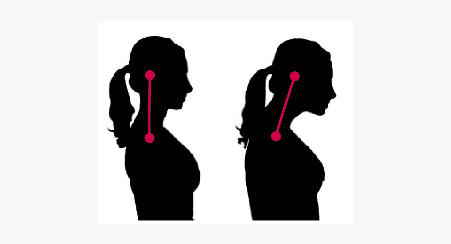 Correct Posture Vs - Silhouette, Transparent Clipart