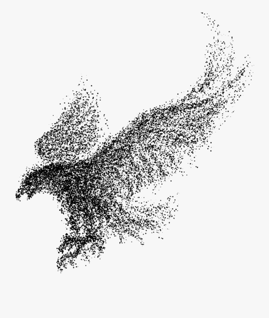 #mq #black #birds #bird #flying #raven - Black Bird Flying Drawing, Transparent Clipart