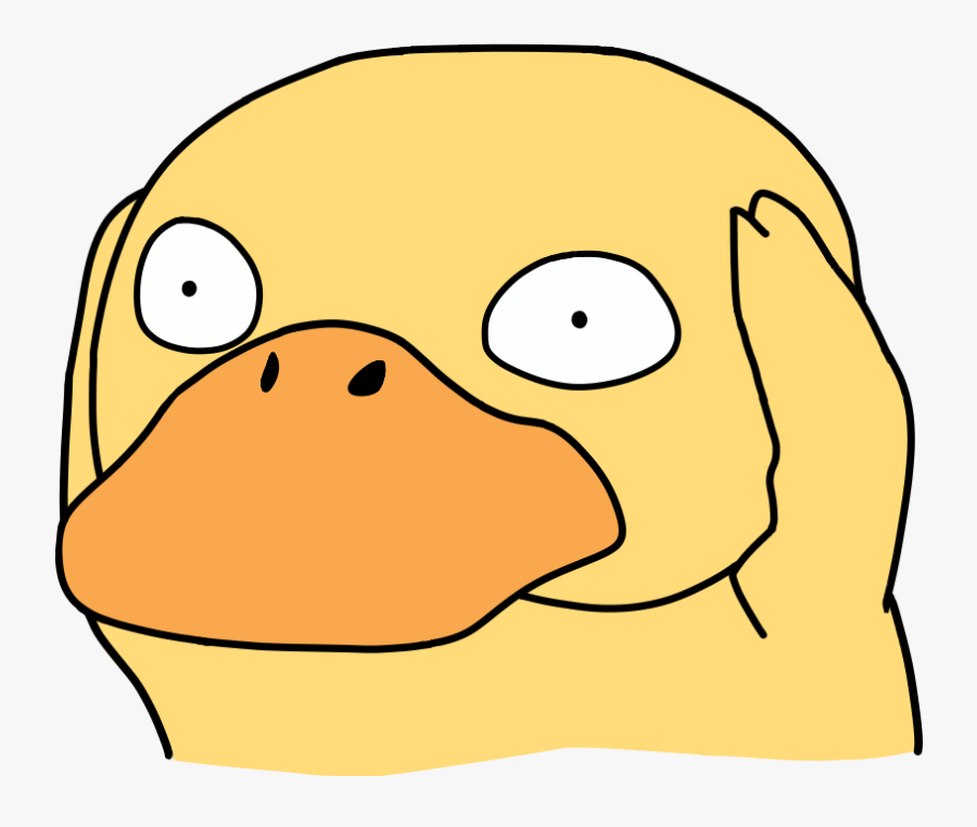 #shook #psyduck #duck #pokemon #omg #yellow #drawn, Transparent Clipart
