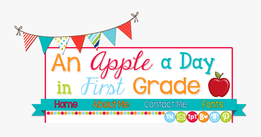 An Apple A Day In First Grade, Transparent Clipart