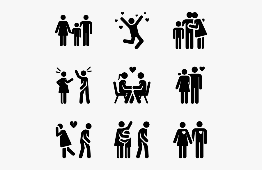 Reading Vector Story - Love Story Icons, Transparent Clipart