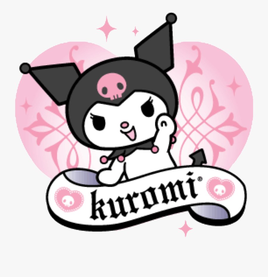 Kuromi Kuromisticker Sanrio Sanriocharacters Hellokitty - Kuromi Hello Kitty Png, Transparent Clipart