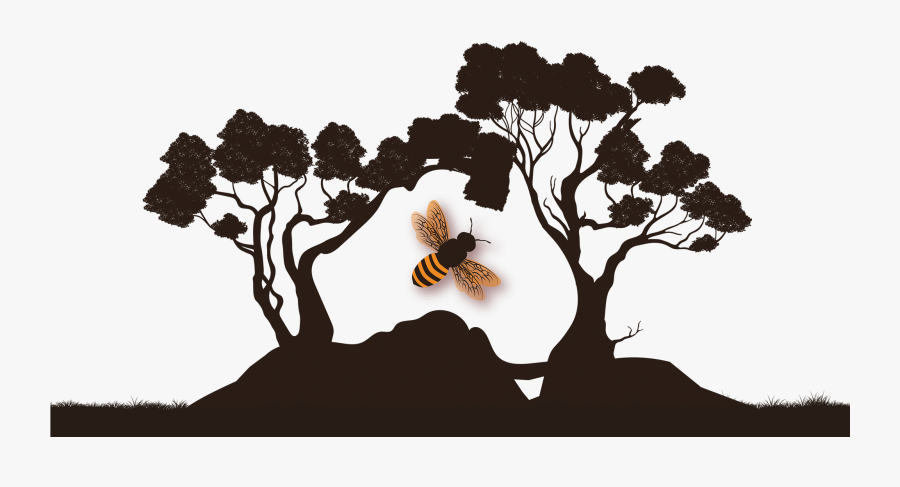 Bee All Natural Organic Honey Silhouette - Bee All Natural Honey, Transparent Clipart