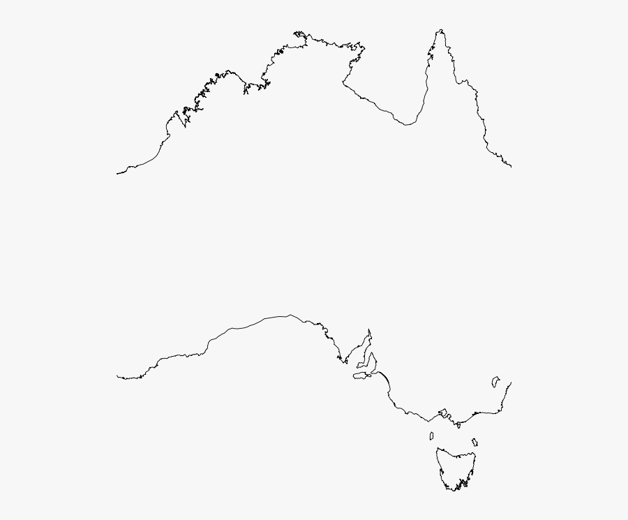 Australia Outline Without Boundaries - Blank Map Of Australia, Transparent Clipart