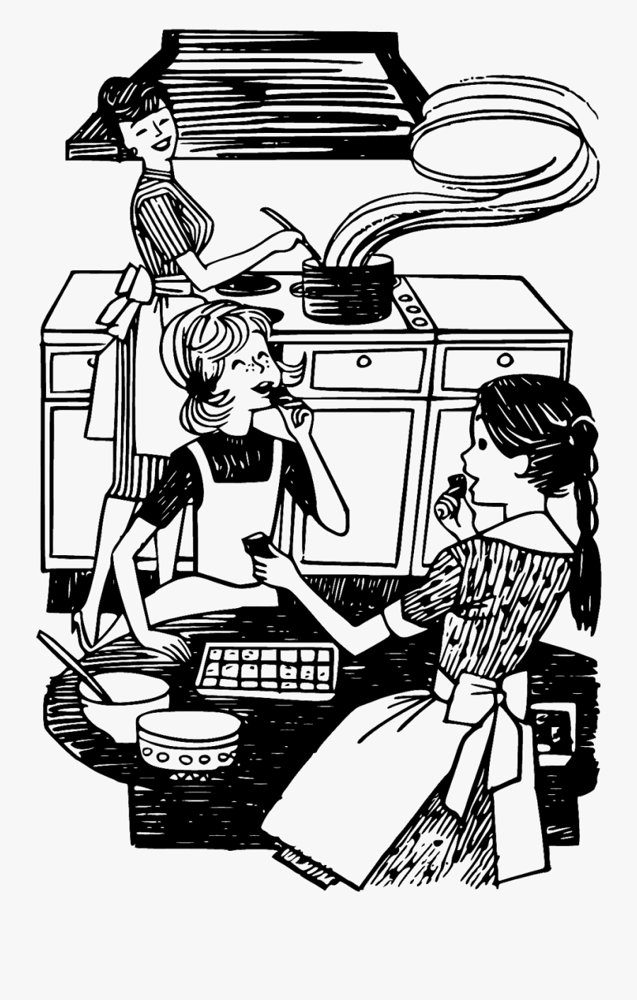 Baker Drawing Vintage - Cartoon, Transparent Clipart