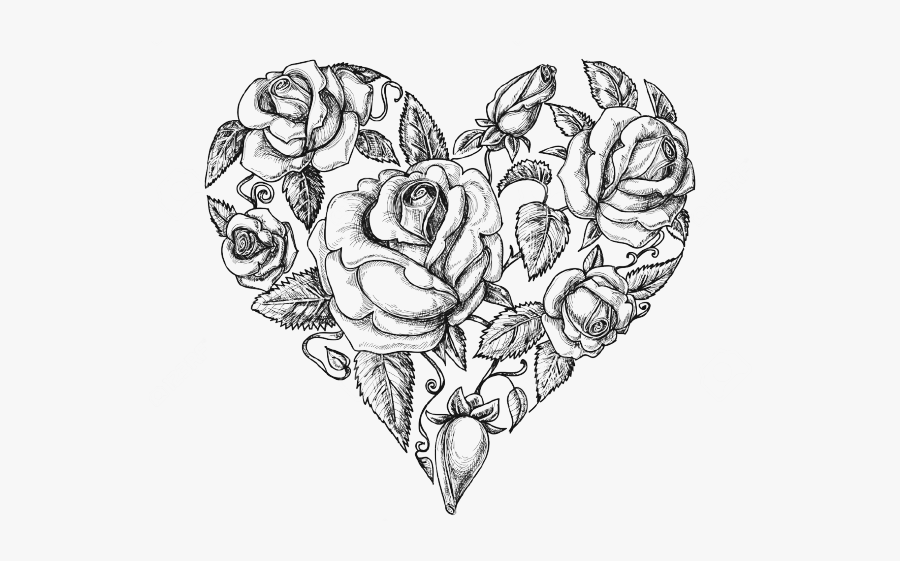 Rose Tattoo Clipart Vintage Rose - Mothers Day Cards Sketch, Transparent Clipart