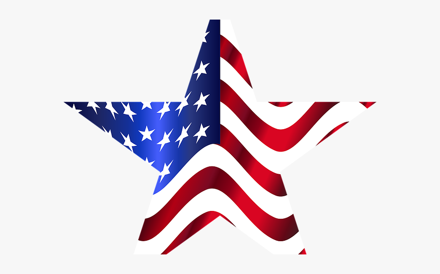 American Flag Star Transparent Background, Transparent Clipart