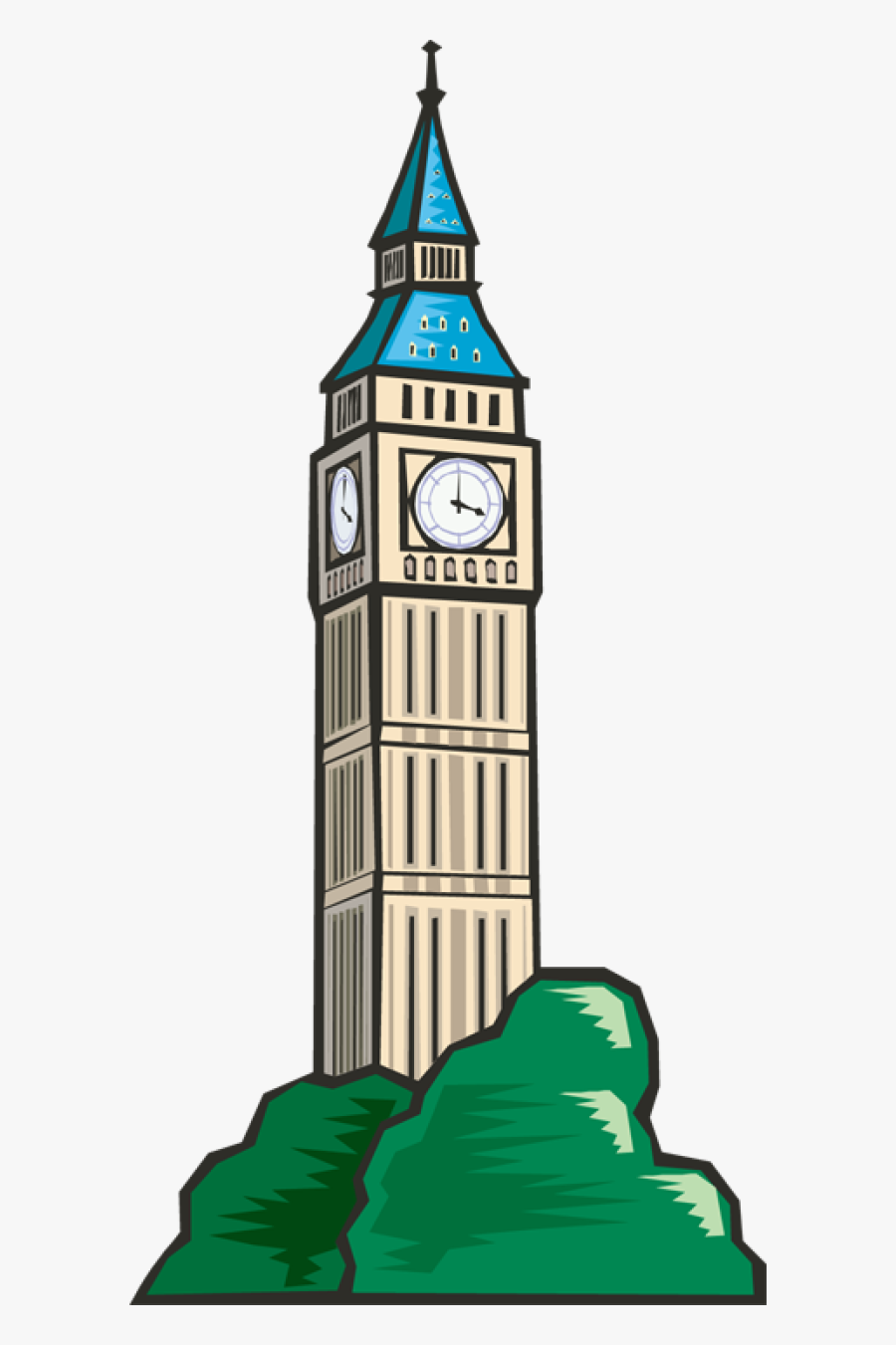London Clock Tower Clip Art, Transparent Clipart