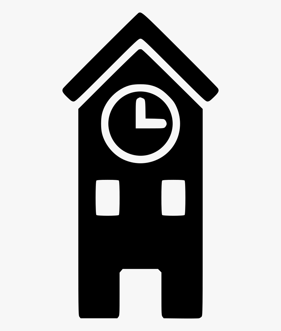Clock Tower - House And People Icon, Transparent Clipart