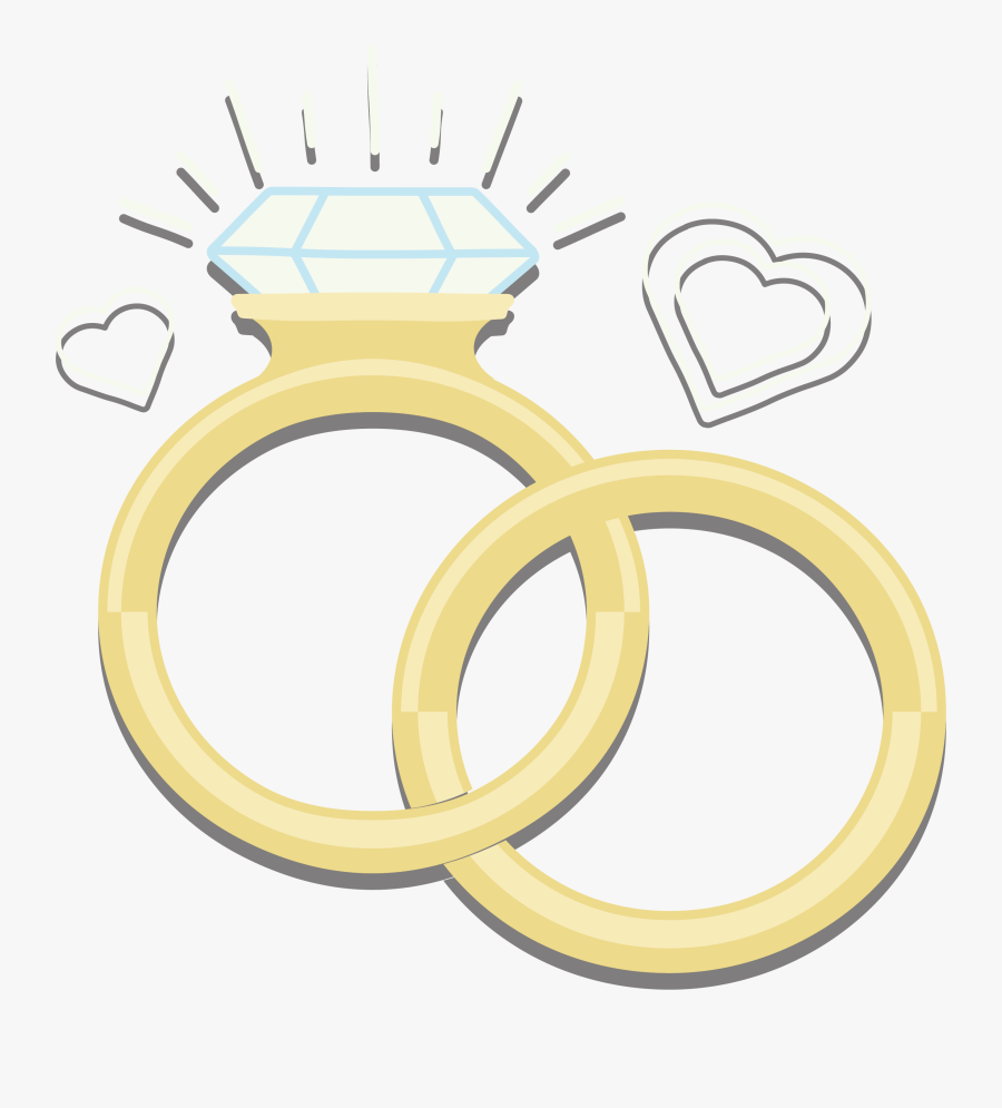 Diamond Rings Sparkling Euclidean Vector Wedding Ring - Heart, Transparent Clipart
