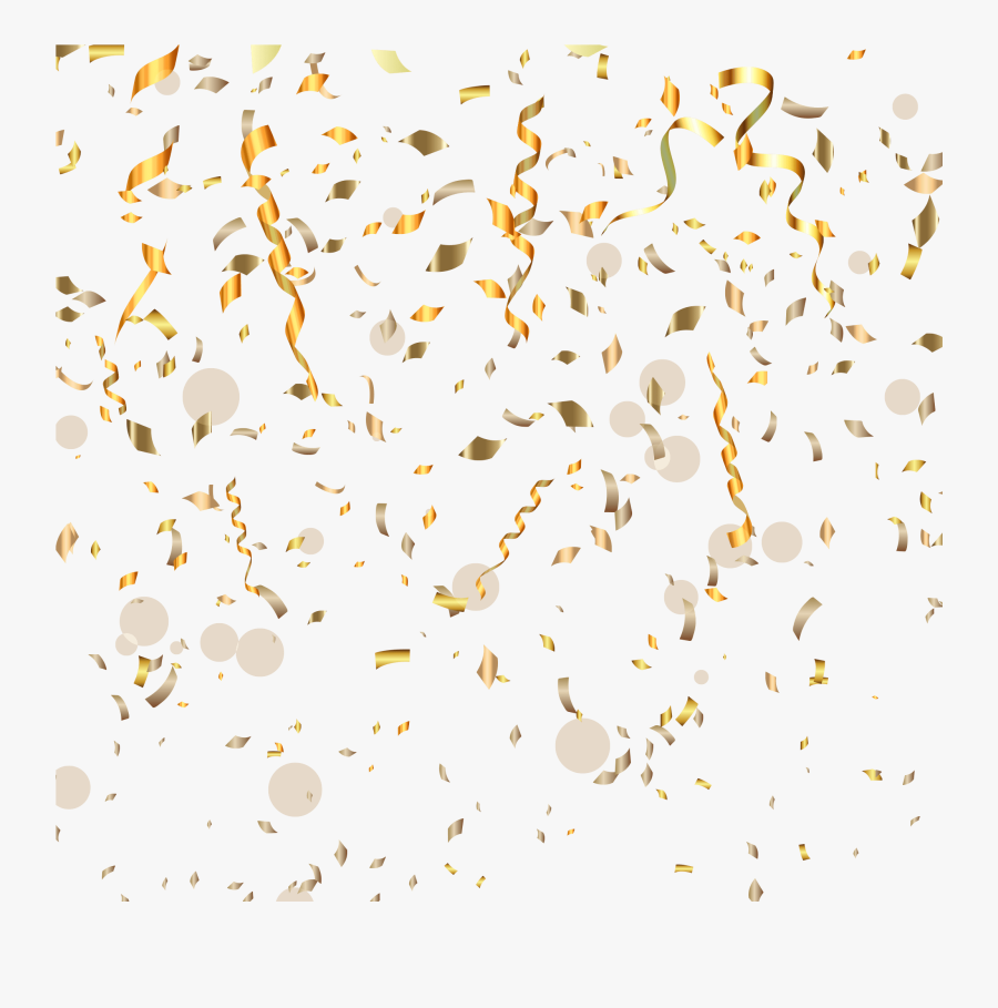 Transparent Confetti Clipart Black And White - Clipart Gold Confetti, Transparent Clipart