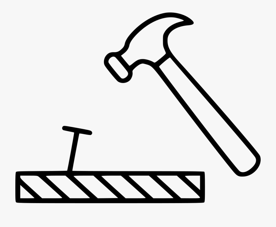 Carpentry Wood Timber Woodcutting Hammer - Wood, Transparent Clipart