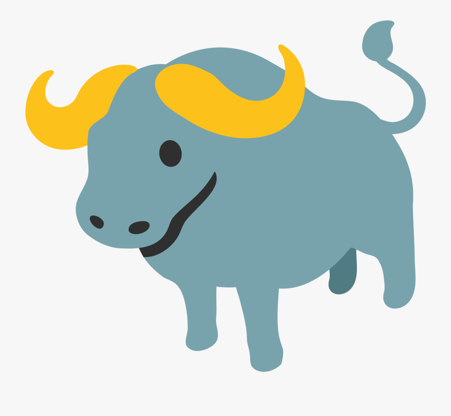 Clip Art Bull Emoji - Water Buffalo Doodle, Transparent Clipart