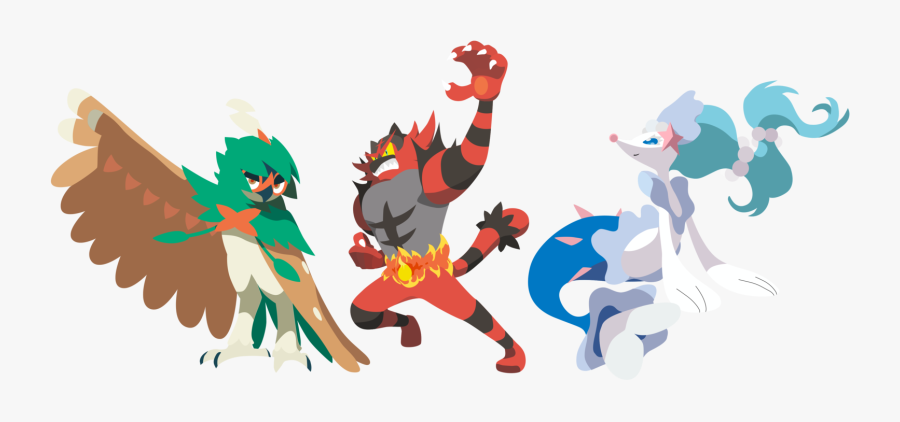 Alolan Starters, Transparent Clipart