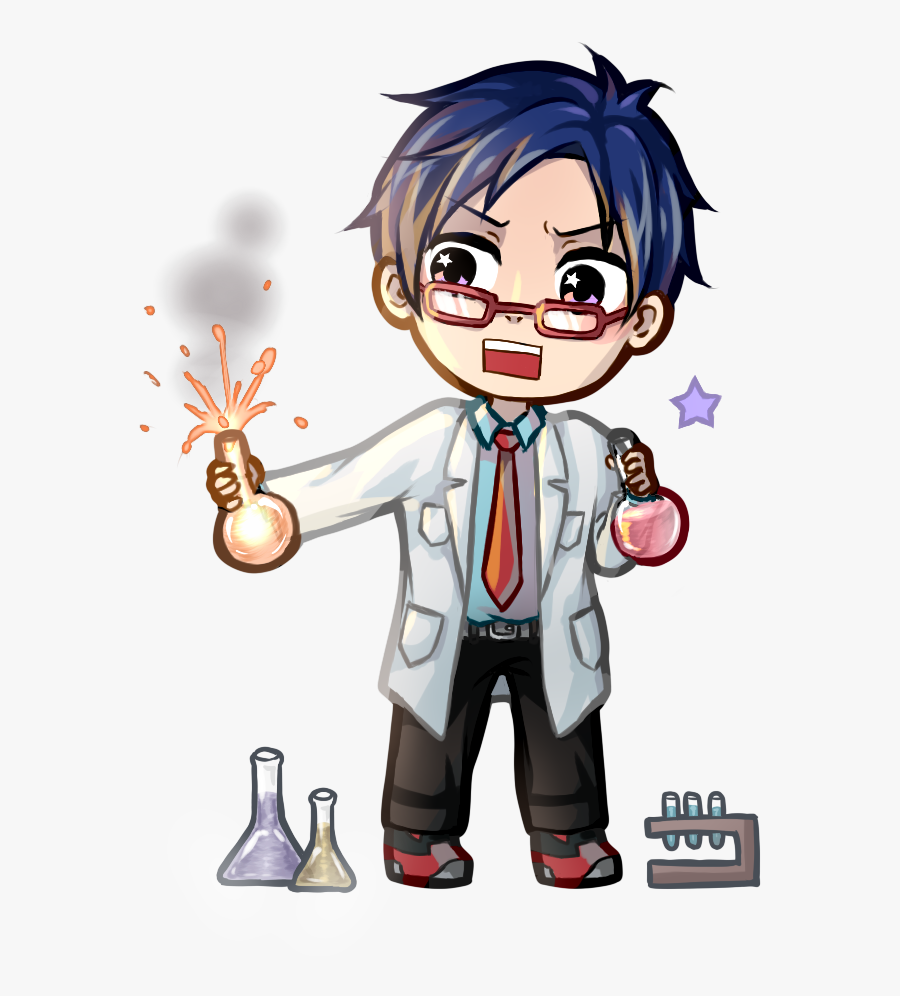 Deidara Chibi Anime Drawing Naruto - Scientist Chibi Png, Transparent Clipart