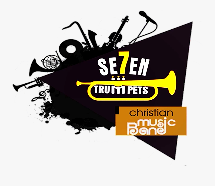 7 Trumpets Music Band, Transparent Clipart