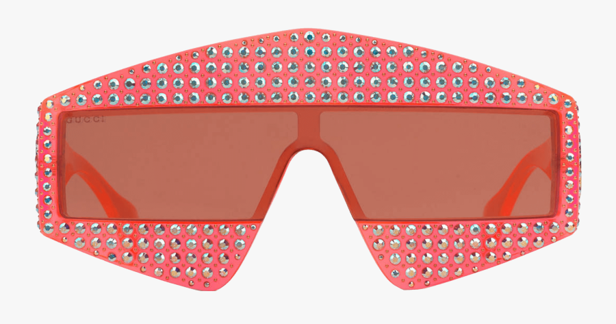 Sunglasses Gucci Rectangular With Crystals, Transparent Clipart