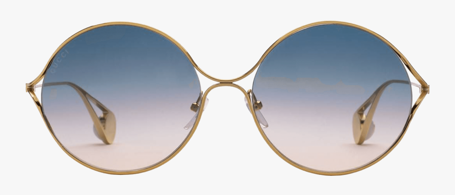 Gucci Round Frame Metal Sunglasses, Transparent Clipart
