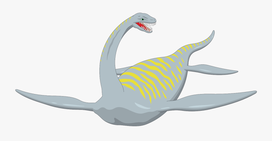 Blue Yellow Fish - Macroplata Dinosaur, Transparent Clipart