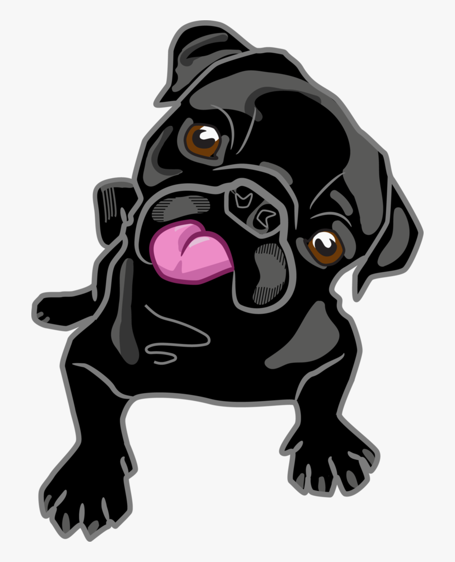 Pug Vector Free - Black Pug Png Clipart, Transparent Clipart