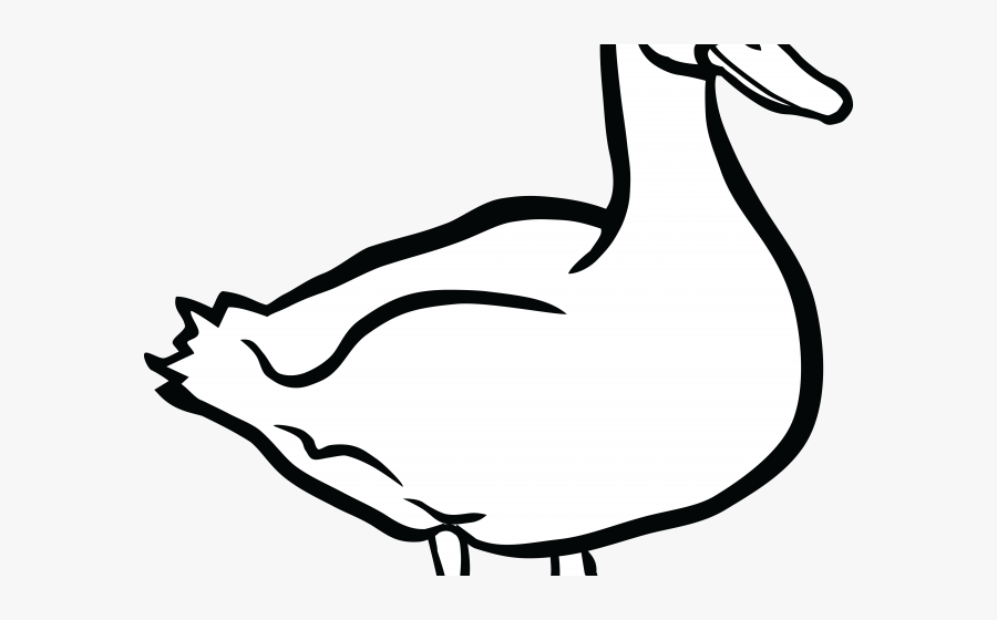 Printable Duck Clipart Black And White, Transparent Clipart
