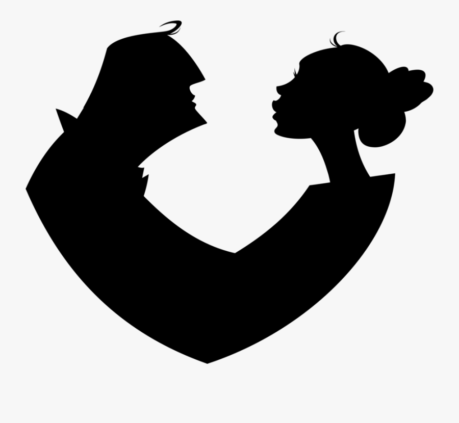Silhouette Love Wedding Romance - Portable Network Graphics, Transparent Clipart