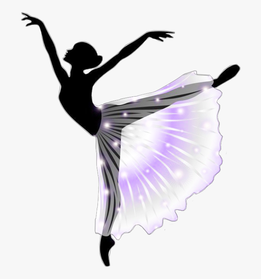 #ftestickers #dancer #ballerina #silhouette #sparkle - Ballet Dancer Transparent Silhouette, Transparent Clipart