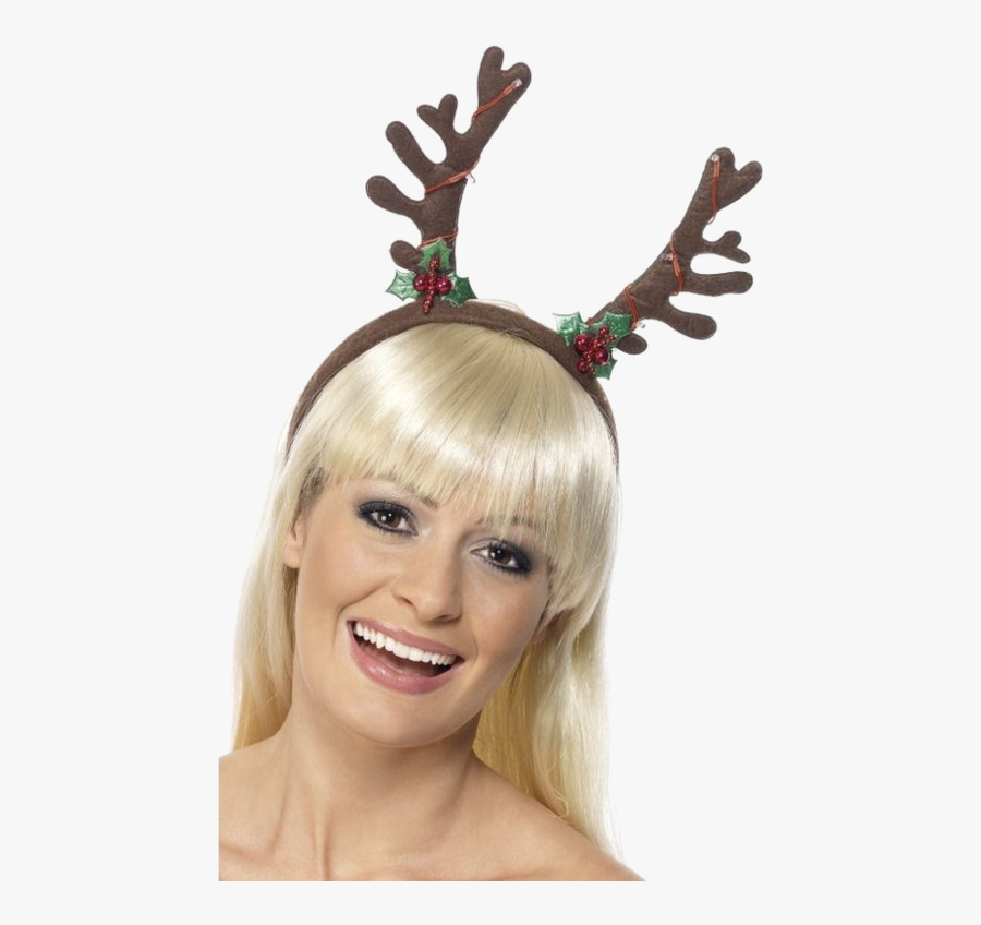 Transparent Reindeer Antlers Headband Png - Headband, Transparent Clipart