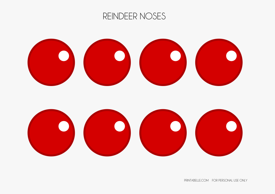 Reindeer Nose Png - Circle, Transparent Clipart