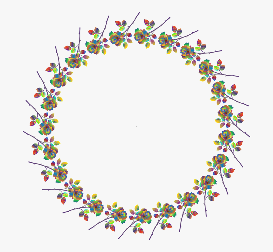 Circle,stock Photography,doodle - Black Flower Round Template, Transparent Clipart