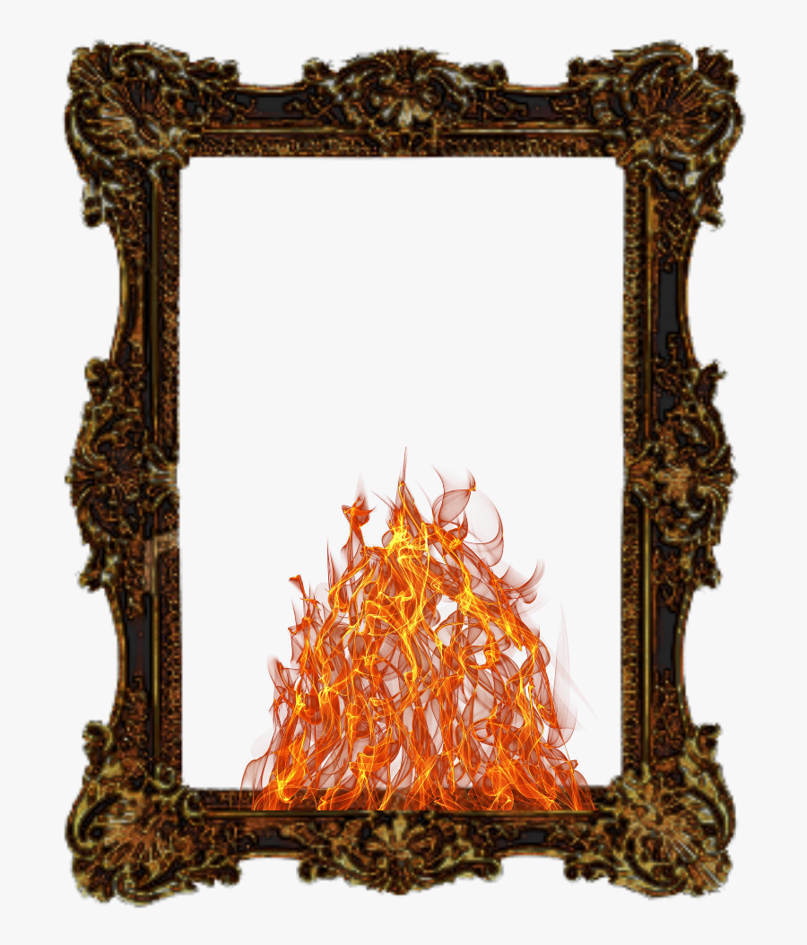 Transparent Fire Border Png - Borders Flames Fire Frame Gif, Transparent Clipart