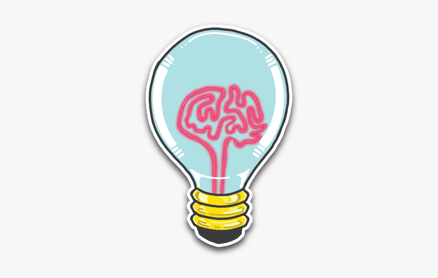 Clip Art Sticker Whippoorwill Design Co - Light Bulb Brain Png, Transparent Clipart