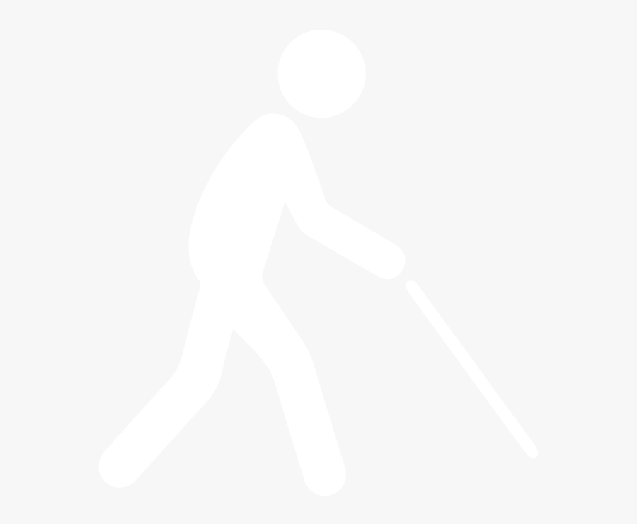 A Graphical Icon Of A Person With A White Can - Orientation & Mobility Icon, Transparent Clipart
