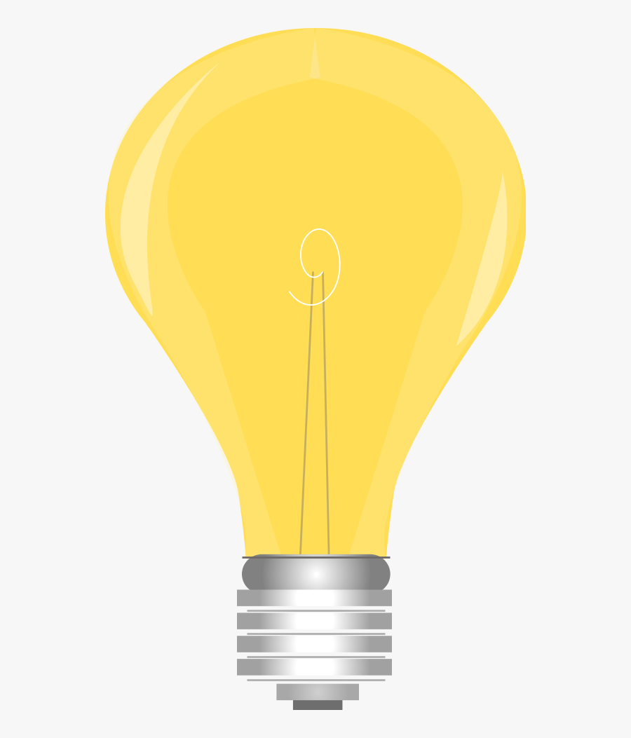 Yellow Light Bulb Switched On - Light Bulb Clip Art, Transparent Clipart