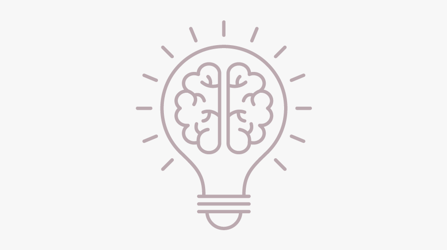 Illustration Of A Lightbulb With A Brain Inside It - Illustration, Transparent Clipart