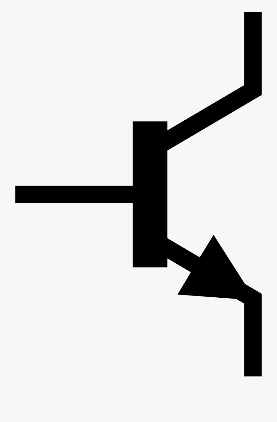 Npn Bipolar Junction Transistor Electronic Symbol Electronic - Transistor Clip Art, Transparent Clipart