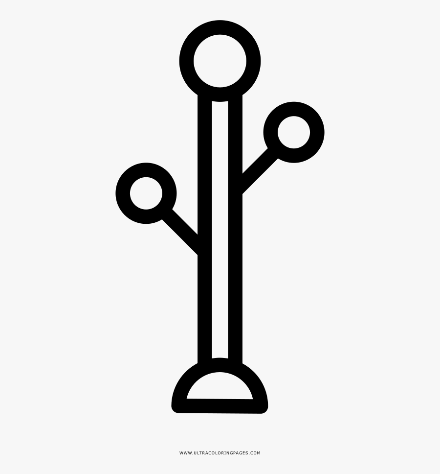 Coat Hanger Coloring Page - Circle, Transparent Clipart