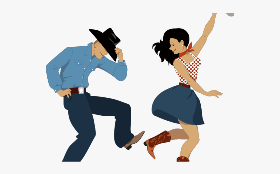 Western Clipart Square Dancing - Line Dance Png, Transparent Clipart
